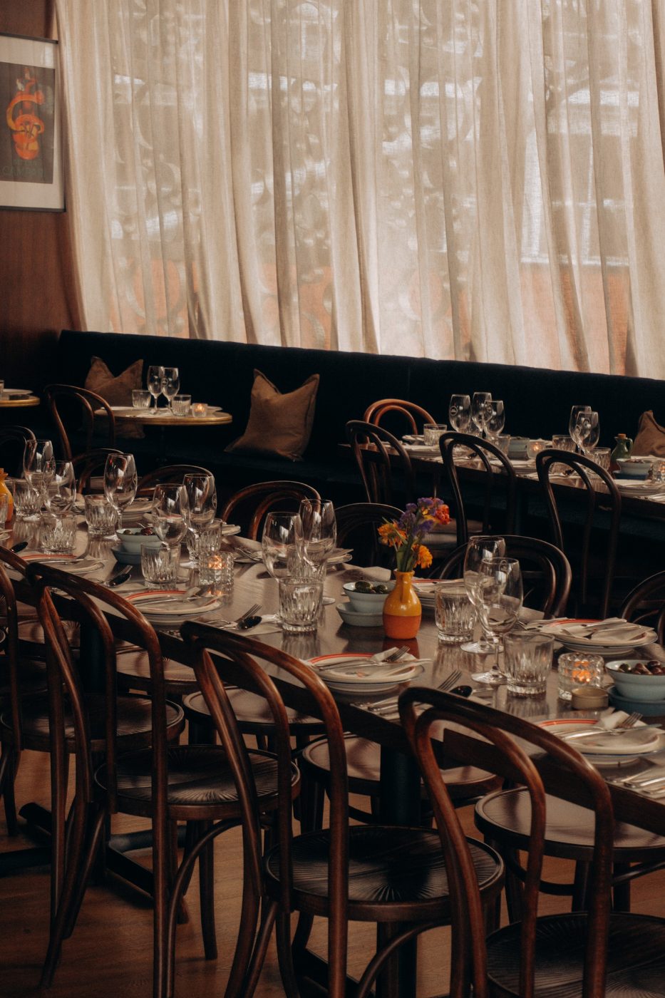 The dining room at Bar Franco, Christchurch