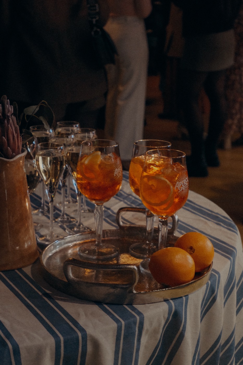 Aperitivo spritzes served tableside at Bar Franco, Christchurch