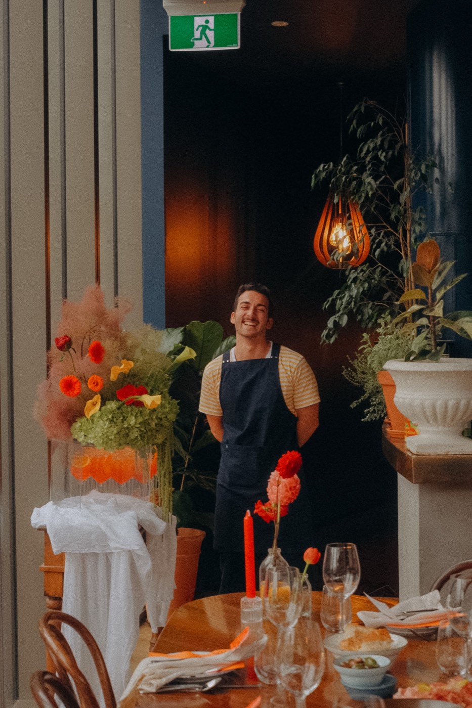 A Bar Franco chef ready to serve at a private event in the Level 2 restaurant